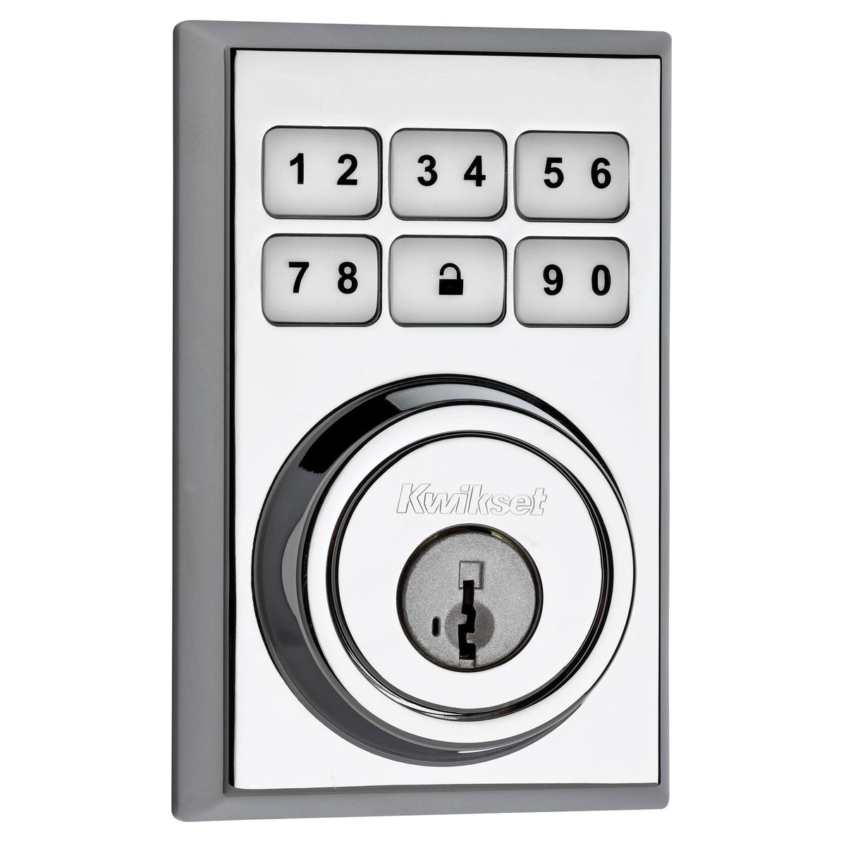 Kwikset 99090-022 SmartCode Electronic Deadbolt Featuring SmartKey, Polished Chrome
