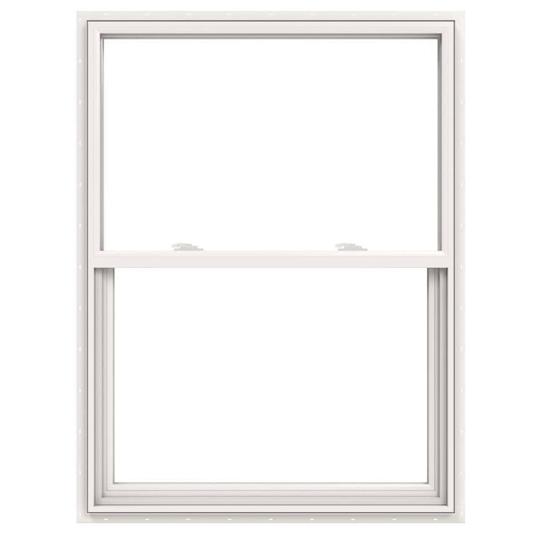 JELD-WEN V-2500 35.5-in x 47.5-in Vinyl New Construction White Single Hung Window | JWVYL SHG 3040