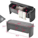mikibama Teddy Bedroom Storage Benches End of Bed 38.9 Faux Fur Ottoman Bench with Storage Sherpa Pattern Fabric Window Entryway Bench Ottomans with Golden Metal Legs