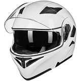ILM Motorcycle Dual Visor Flip up Modular Full Face Helmet DOT 6 Colors Model 902