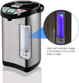 Costway Instant Electric Hot Water Boiler and Warmer, 5-Liter LCD Water Pot with 5 Stage Temperature Settings, Safety Lock to Prevent Spillage, Stainless Steel Hot Water Dispenser