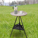 folding desk,Foldable Picnic Table Camping Folding Table,Outdoor Round Table Small Tea Coffee Table,Lightweight Beach Table Patio Dining Side Table,Fishing Tent Garden Table with Mesh Pocket