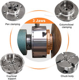 4 Inch Wood Lathe Chuck Set 1 x 8 tpi, Self Centering 4 Jaw Wood Turning Chuck