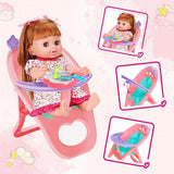 Baby Doll Toys Set, 14 Doll Toys, 25Pcs Dolls Care Toy Playset, Toddlers Toy Doll Set Incl Cradle Crib, High Chair, Milk Bottle, Pacifier, Diaper, Baby Gift for Age 3 4 5 6+ Years Old Girls Boys