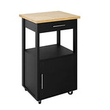 Shintenchi Kitchen Island Cart with Storage,Rolling Side Table on Wheels with Large Worktop, Cabinet,Towel Rack and Drawers for Kitchen,Dinning Room, White