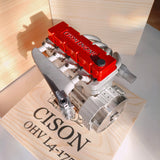 CISON L4-175 17.5cc Mini OHV Inline Four-cylinder Four-Stroke Water-Cooled L4 Gasoline Engine Model for RC Cars Ships(ASSEMBLED)