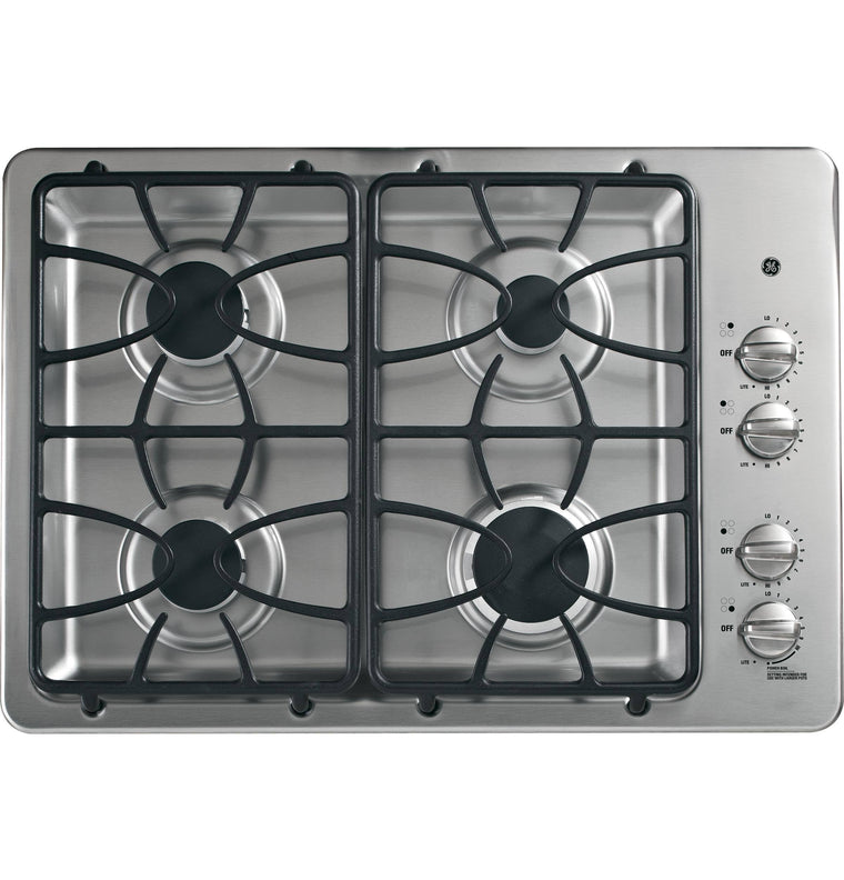 JGP333SETSS GE 30×22 Built-in Gas Cooktop – Stainless Steel