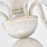 White Chandelier Small Rustic Chandeliers Farmhouse Metal Chandeliers 5 Light French Country Chandelier Lighting for Entryway,Foyer,Dining Room and Living Room