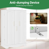 47?? Kitchen Pantry Cabinet with Drawer, Pantry Storage Cabinet with Adjustable Shelves, White Kitchen Pantry Storage Cabinet, Buffet Cupboards Sideboard for Home Office Use