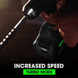 FLEX 24V Brushless Cordless 1/2-Inch 1,400 In-Lbs Torque 2-Speed Hammer Drill Turbo Mode Kit with 6.0Ah Stacked Lithium Battery and 280W Rapid Charger – FX1271T-1H