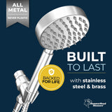 HammerHead Showers? Solid Metal LOW FLOW Handheld Shower Head with Hose and Brass Holder – OIL RUBBED BRONZE ?C Water Saving 1.75 GPM Detachable Shower Head – Adjustable Shower Wand Bracket & 6ft Hose