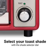 Hamilton Beach – Toastation 2-Slice Countertop Toaster and Toaster Oven – Red 22724