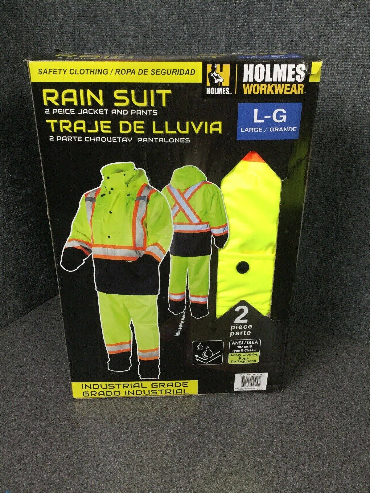 Holmes Hi-Vis Industrial Grade Rain Suit, 2 Piece, Large