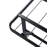 PrimaSleep 18 Inch Tall Heavy Duty Steel Slat Bed Frame/Anti-Slip Support/Easy Assembly Mattress Foundation/No Noise/No Box Spring Needed/Full/Black