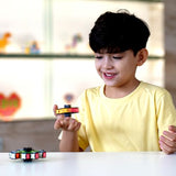 TOSY Magnet Fidget Spinner Mini – 8 Blocks, 3 in 1 Toy: Transformable Fidget Spinner, Infinity Cube, 2×2 Puzzle Cube, Stress Relief, STEM Magnet Tiles Birthday Gift for Kids/Boys/Girls/Adults, 4-Pack