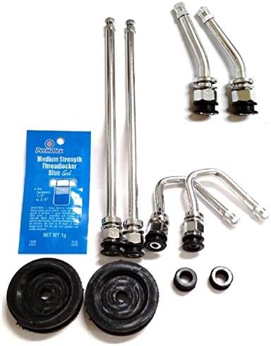 Dually Valve DL1SP13FR225 Kit Chrome Fits Sprinter 2013- Present 16 Steel Wheel 1.5 Round Holes Class B or C w/Fronts Chrome Reverse Mount Valve Stem 2.25 Slight Bend