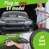 Deco Home Level 1 & 2 32A 240V Portable EV Charger, NEMA 14-50 and 5-15 Plugs, 20FT SAE J1172 Charging Cable, Tesla Adapter