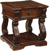 Signature Design by Ashley – Alymere Square End Table – Rustic Brown