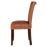 HomePop Parsons Red/Gold Damask Dining Chair