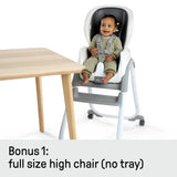 Ingenuity SmartClean Trio Elite 3-in-1 Convertible High Chair, Toddler Chair, and Booster Seat, For Ages 6 Months and Up, Unisex – Slate