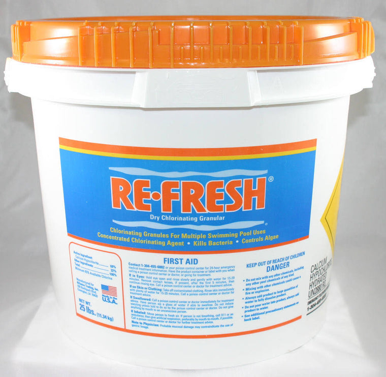 Refresh W8000392 25 lbs Calcium Hypochlorite Pool Chemical Shock