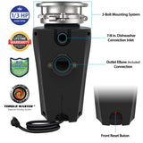 Eco Logic 1/2 HP Garbage Disposal with Attached Power Cord 10-US-EL-5-3B