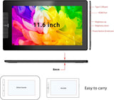 VEIKK VK1200 Drawing Tablet with Screen 11.6 inch Full-Laminated Art Tablet Graphic Tablet with Screen with Tilt Function Battery Free Stylus and 6 Shortcut Keys(8192 Levels Pen Pressure)