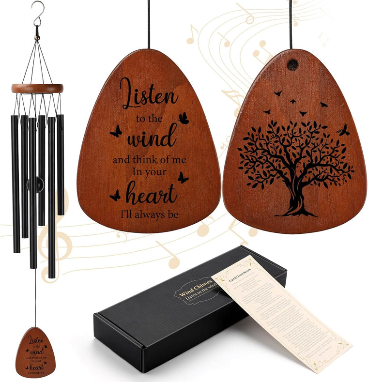 PRSTENLY 26 Inch Memorial Wind Chimes for Loss of Loved One, Sympathy Gift Wind Chimes for Loss of Father Mother Son, Daughter, Friends, Sister, Bereavement Remembrance Gift in Memory of Loved One