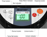 Costway Instant Electric Hot Water Boiler and Warmer, 5-Liter LCD Water Pot with 5 Stage Temperature Settings, Safety Lock to Prevent Spillage, Stainless Steel Hot Water Dispenser
