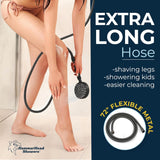 HammerHead Showers? Solid Metal LOW FLOW Handheld Shower Head with Hose and Brass Holder – OIL RUBBED BRONZE ?C Water Saving 1.75 GPM Detachable Shower Head – Adjustable Shower Wand Bracket & 6ft Hose