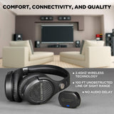Over-Ear Headphones BlueVIBE GTV TV Headphones Wireless for Hearing Impaired & Seniors ?C Easy Setup Plug and Play for TV Watching, Hard of Hearing ?C 10 Hour Battery Life, No Audio Delay, 2.4GHz RF Transmitter