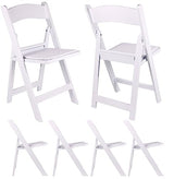 BTEXPERT Set of 4, Resin Folding Chair Vinyl Padded Seat Indoor Outdoor Lightweight Set for Home Event Party Picnic Kitchen Dining Church School Weddings