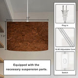 Plug in Pendant Light derelict couch Hanging Lamp with Plug in Clear Cord Linen Lampshade Dimmable Switch for Bedroom Living Room Light Fixtures