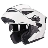 ILM Motorcycle Dual Visor Flip up Modular Full Face Helmet DOT 6 Colors Model 902