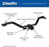Draw-Tite 76016 Class 4 Trailer Hitch, 2 Inch Receiver, Black, Compatible with 2014-2018 Chevrolet Silverado 1500, 2014-2018 GMC Sierra 1500