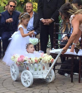 Small Flower Girl Wedding Wagon – Gloss White or Ivory