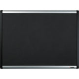 Lorell Black Mesh Fabric Covered Bulletin Board 48in. x 36in.