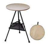 folding desk,Foldable Picnic Table Camping Folding Table,Outdoor Round Table Small Tea Coffee Table,Lightweight Beach Table Patio Dining Side Table,Fishing Tent Garden Table with Mesh Pocket