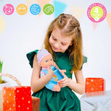 Baby Doll Toys Set, 14 Doll Toys, 25Pcs Dolls Care Toy Playset, Toddlers Toy Doll Set Incl Cradle Crib, High Chair, Milk Bottle, Pacifier, Diaper, Baby Gift for Age 3 4 5 6+ Years Old Girls Boys