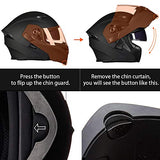 ILM Motorcycle Dual Visor Flip up Modular Full Face Helmet DOT 6 Colors Model 902