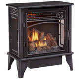 Procom GAS Stove 3-Sided Black Dual Fuel with Remote Control – 23,000 BTU PCNSD25RTA