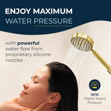 HammerHead Showers? Solid Metal LOW FLOW Handheld Shower Head with Hose and Brass Holder – OIL RUBBED BRONZE ?C Water Saving 1.75 GPM Detachable Shower Head – Adjustable Shower Wand Bracket & 6ft Hose