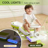 12V Electric Ride-On Car for Kids with Cleaning Fun | Go Kart | 3 in 1 Kids Electric Vehicle | Detachable Cleaner & LED Lights,Safe Toy for Ages 3-8, Indoor/Outdoor Use Safe & Educational Gift (Green)