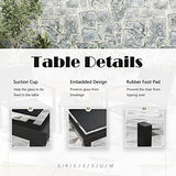 Greesum 4 Pieces Patio Furniture Set, Outdoor Conversation Sets for Patio, Lawn, Garden, Poolside with A Glass Coffee Table, Black
