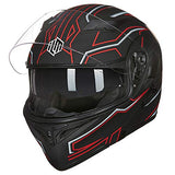 ILM Motorcycle Dual Visor Flip up Modular Full Face Helmet DOT 6 Colors Model 902