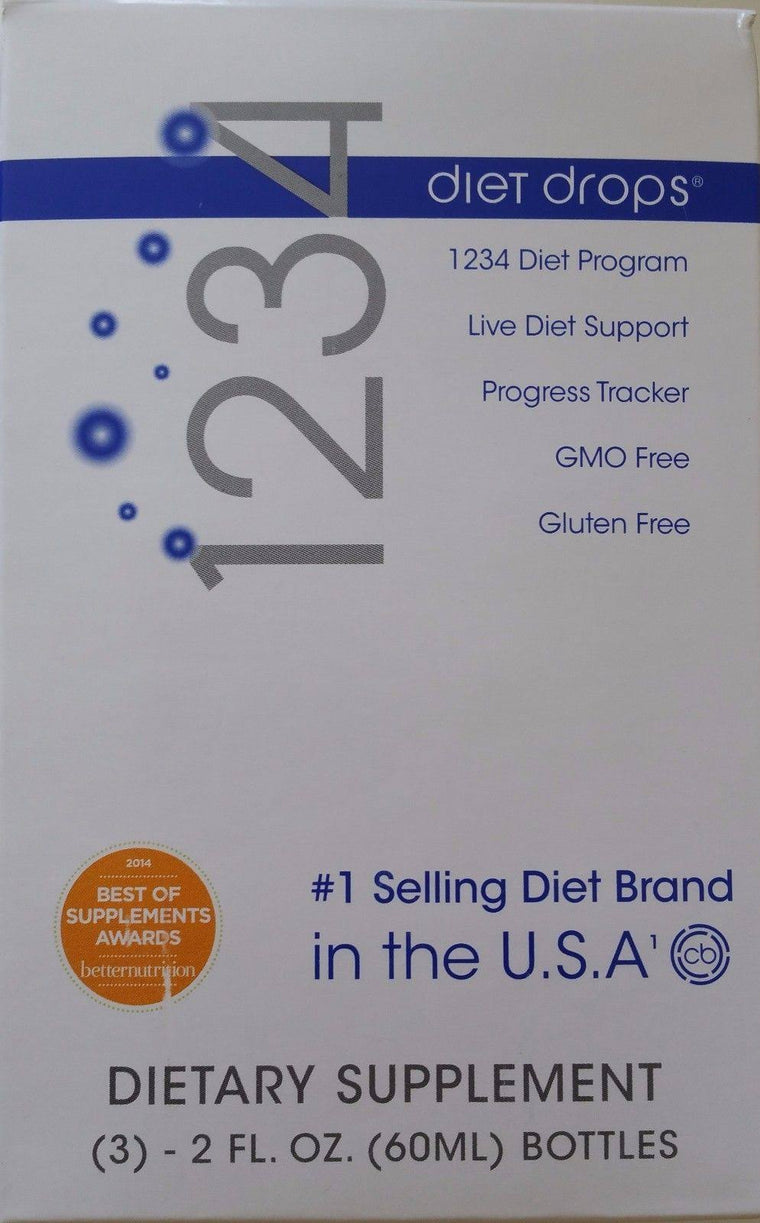 Creative Bioscience 1234 Diet Drops, 3 Bottles, 2 Ounces Each