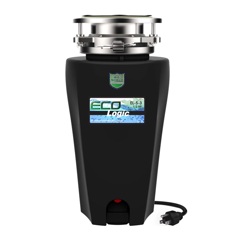 Eco Logic 1/2 HP Garbage Disposal with Attached Power Cord 10-US-EL-5-3B