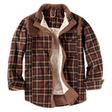 Men’s Winter Plaid Sherpa Lined Jacket