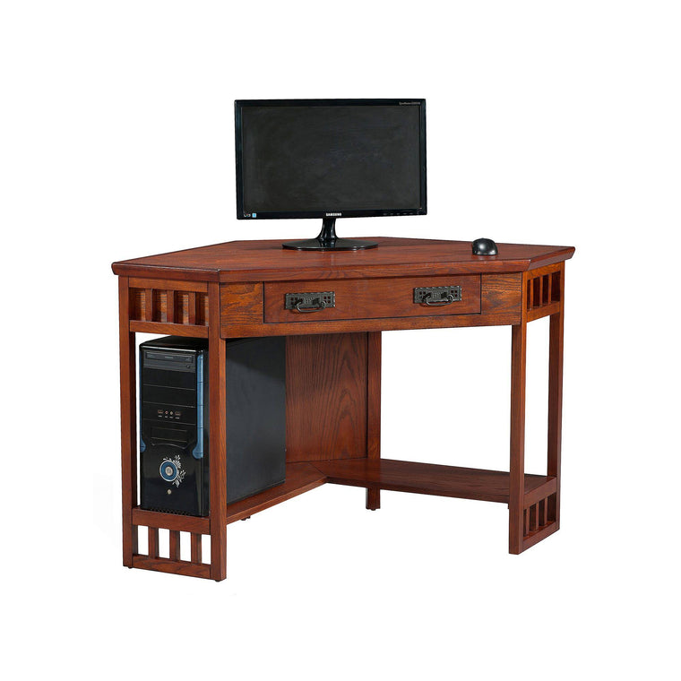 Leick Furniture Mission Corner Computer/Writing Desk, Oak