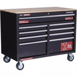 Husky 46 in. W x 24 in. D 9-Drawer Gloss Black Deep Tool Chest Mobile Workbench